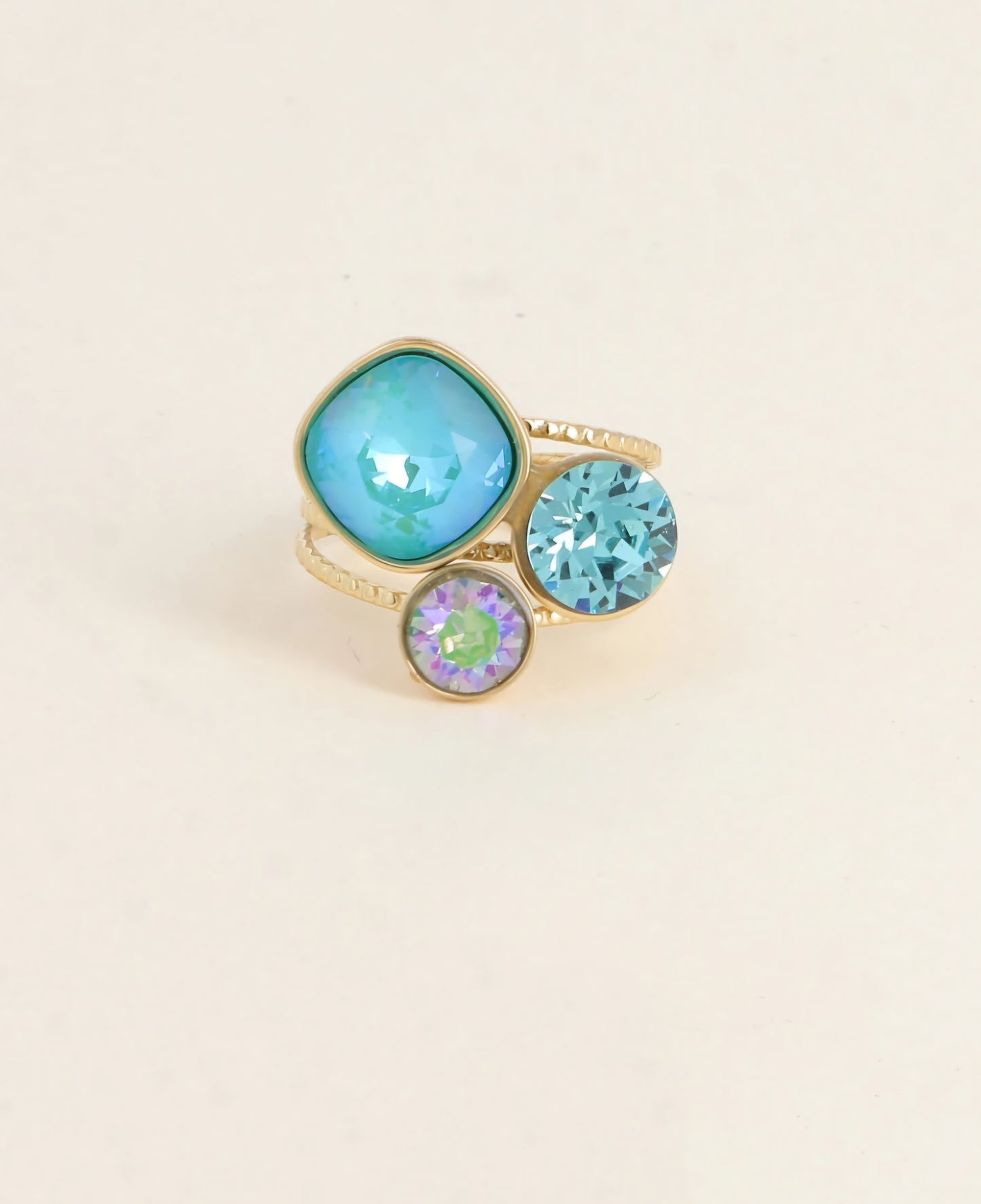 Bague trilogie carré Swan 🔴