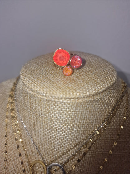 Bague trilogie carré Swan 🔴