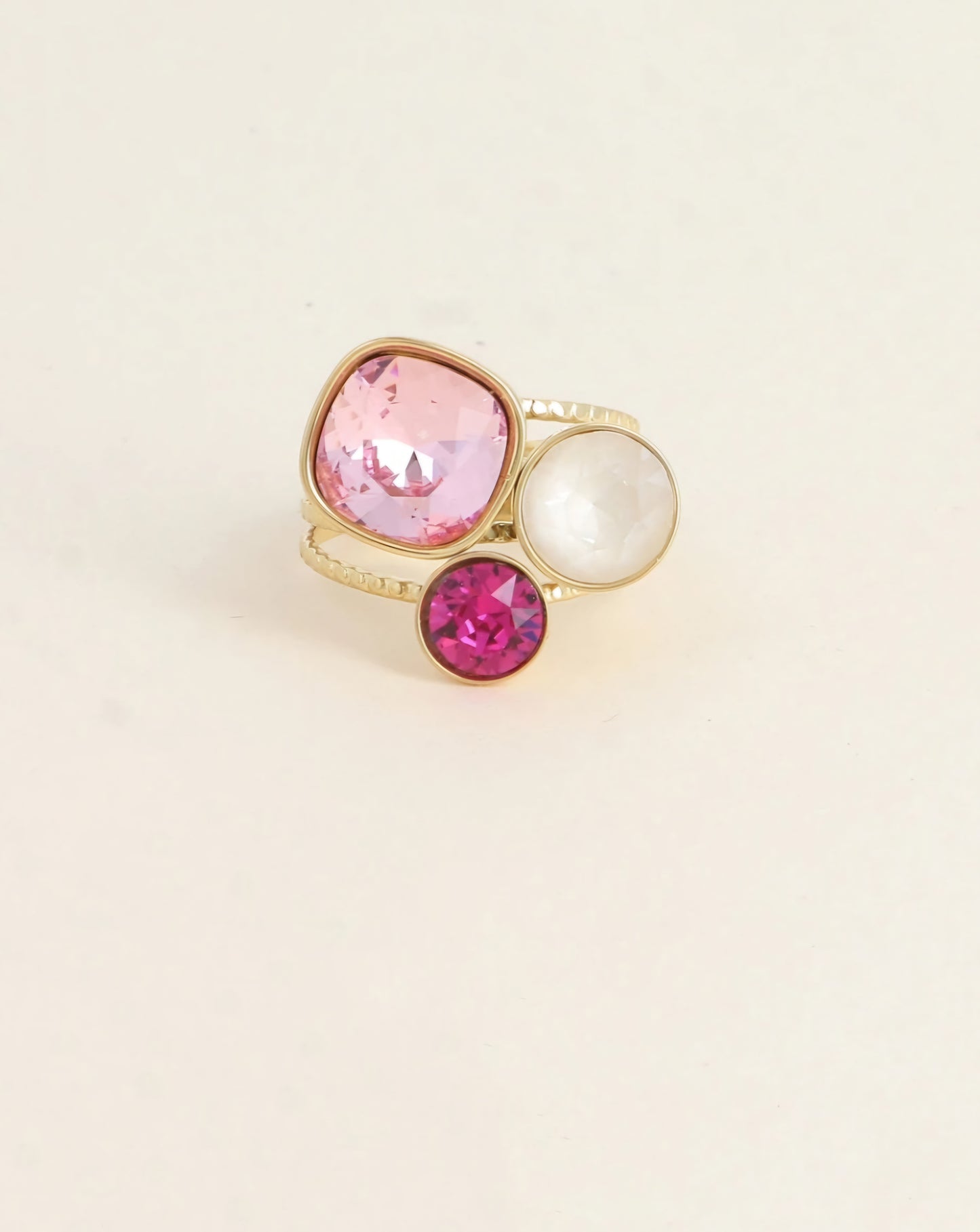 Bague trilogie carré Swan 🔴
