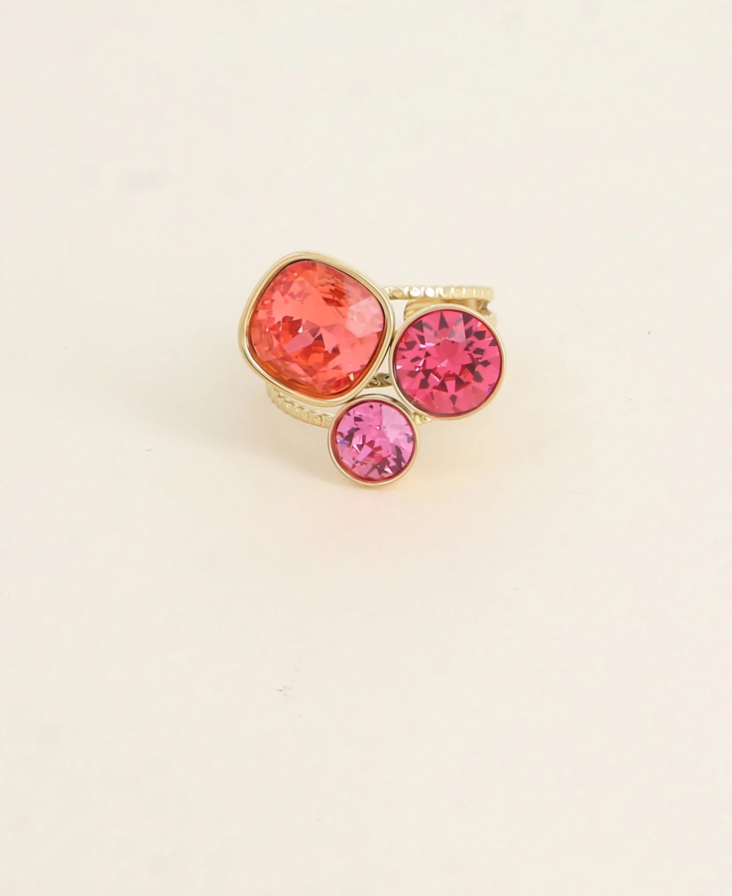 Bague trilogie carré Swan 🔴