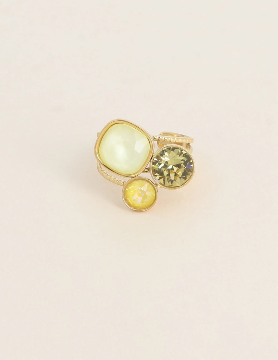 Bague trilogie carré Swan 🔴